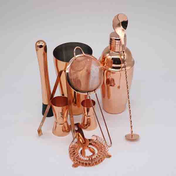 copper cocktail shaker set