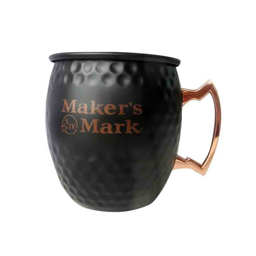 SS hammered mule mug in black matt